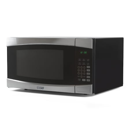 1.6 Cu.Ft.Countertop Microwave Oven,1000 Watts,Small Compact Size, 10 Power Levels,Stainless Steel